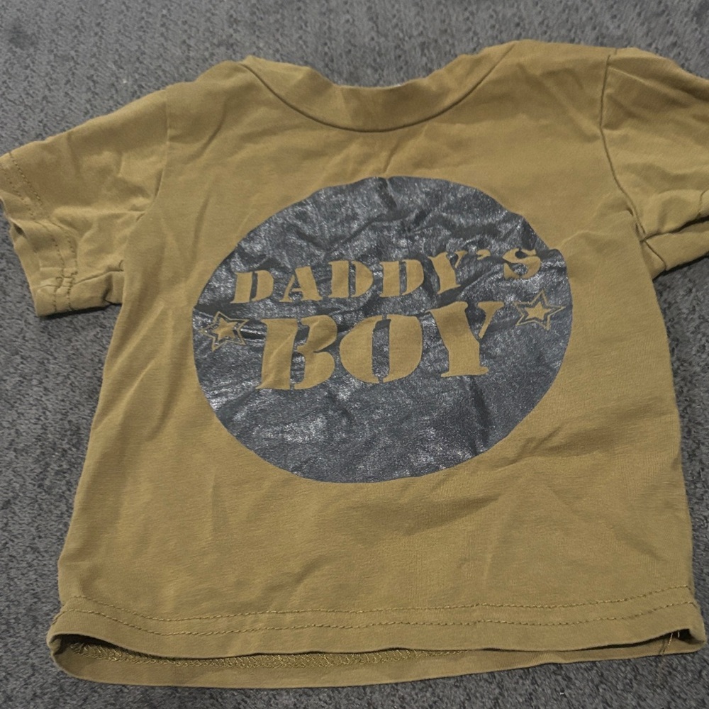 🟢10/$10 - Daddy's Boy Tan Kids T-Shirt